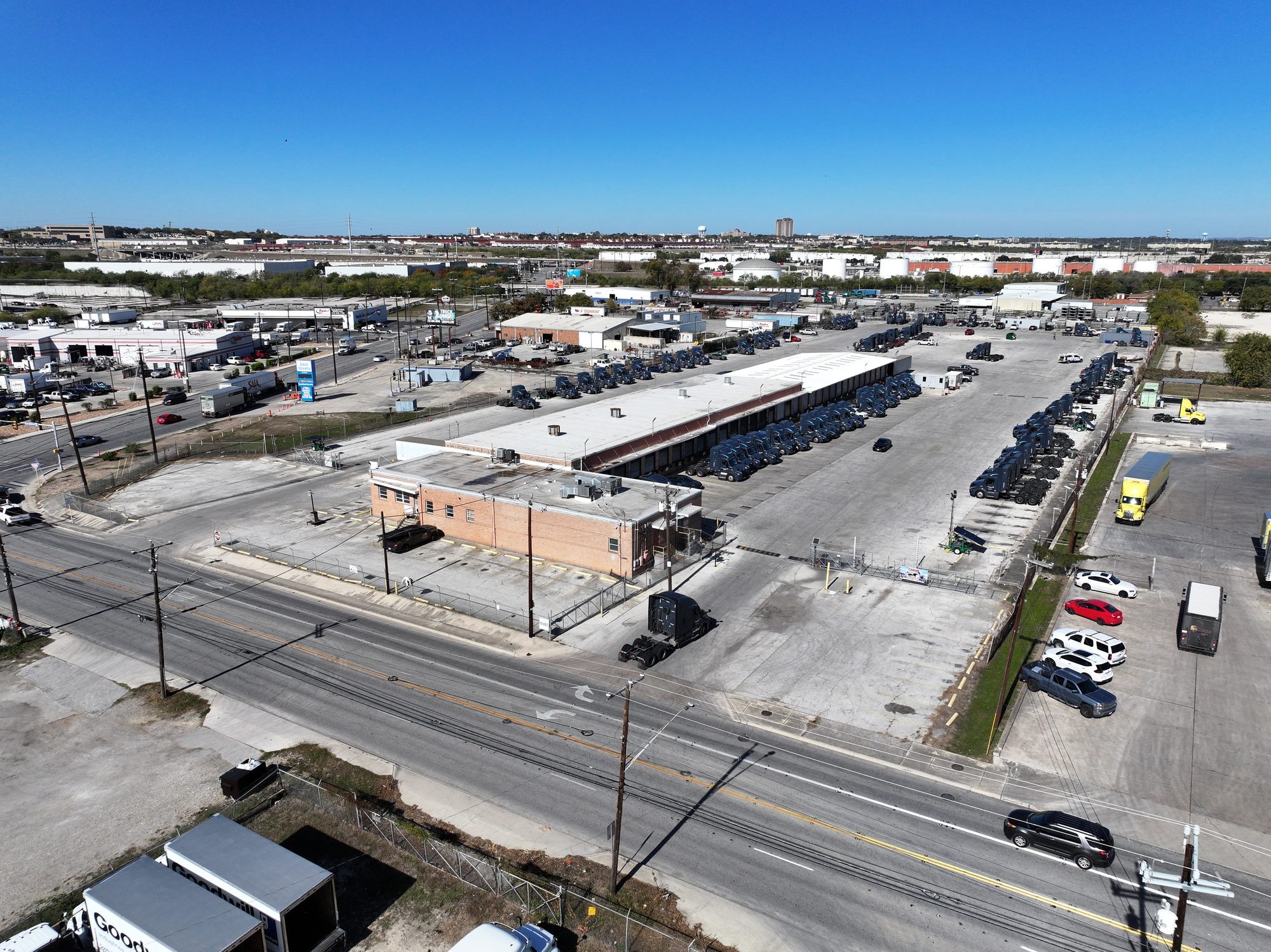 East side storage yard at 111 Gembler Road, San Antonio, Texas