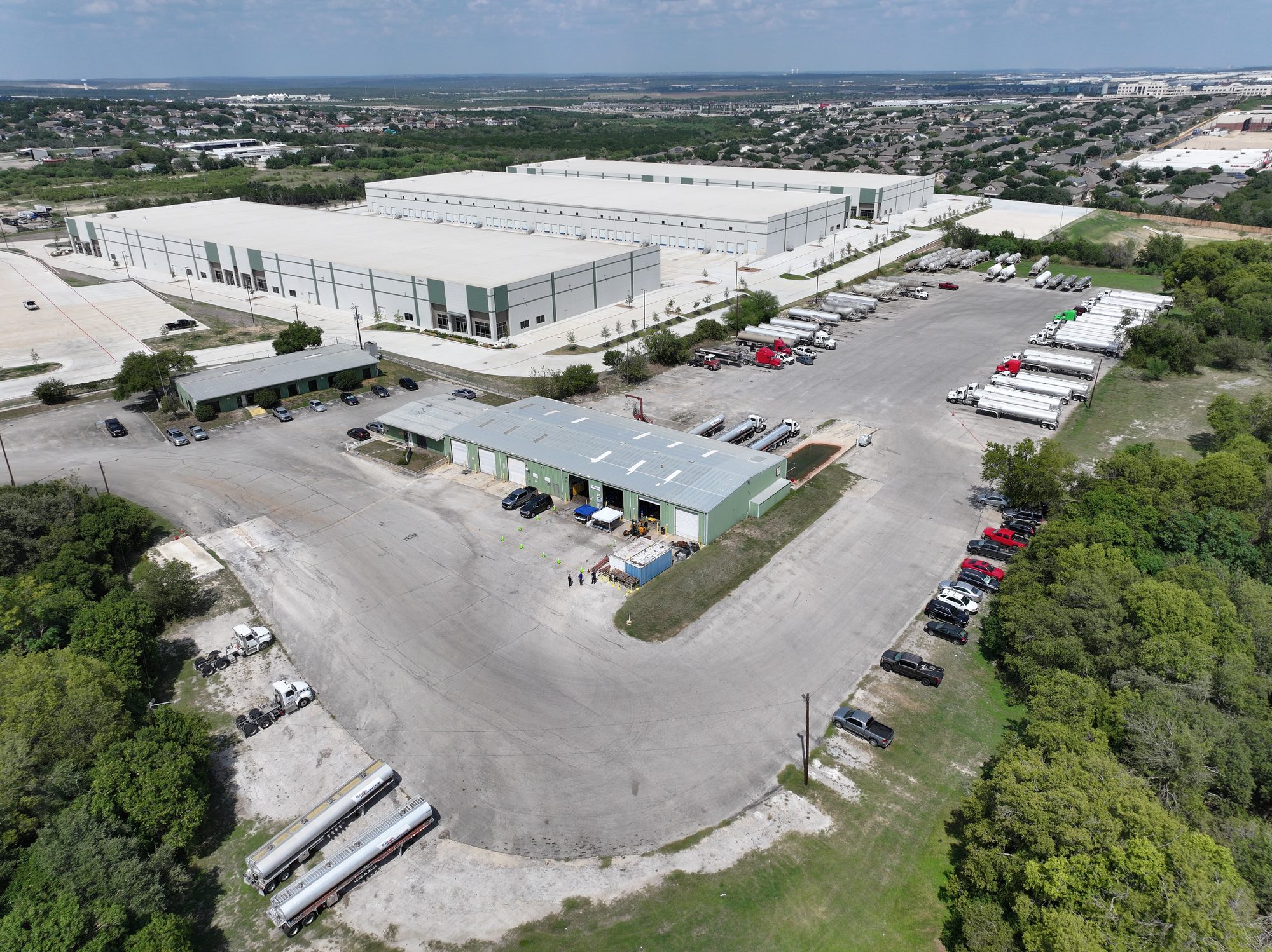 Contractor storage yard at 13550 Toepperwein Road, Live Oak, Texas