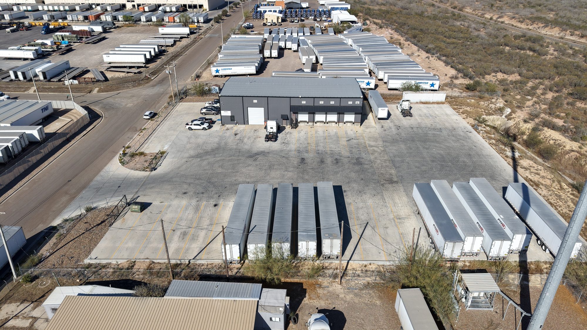 Cross-border logistics yard at 13703 Cabezut Drive, Laredo, Texas