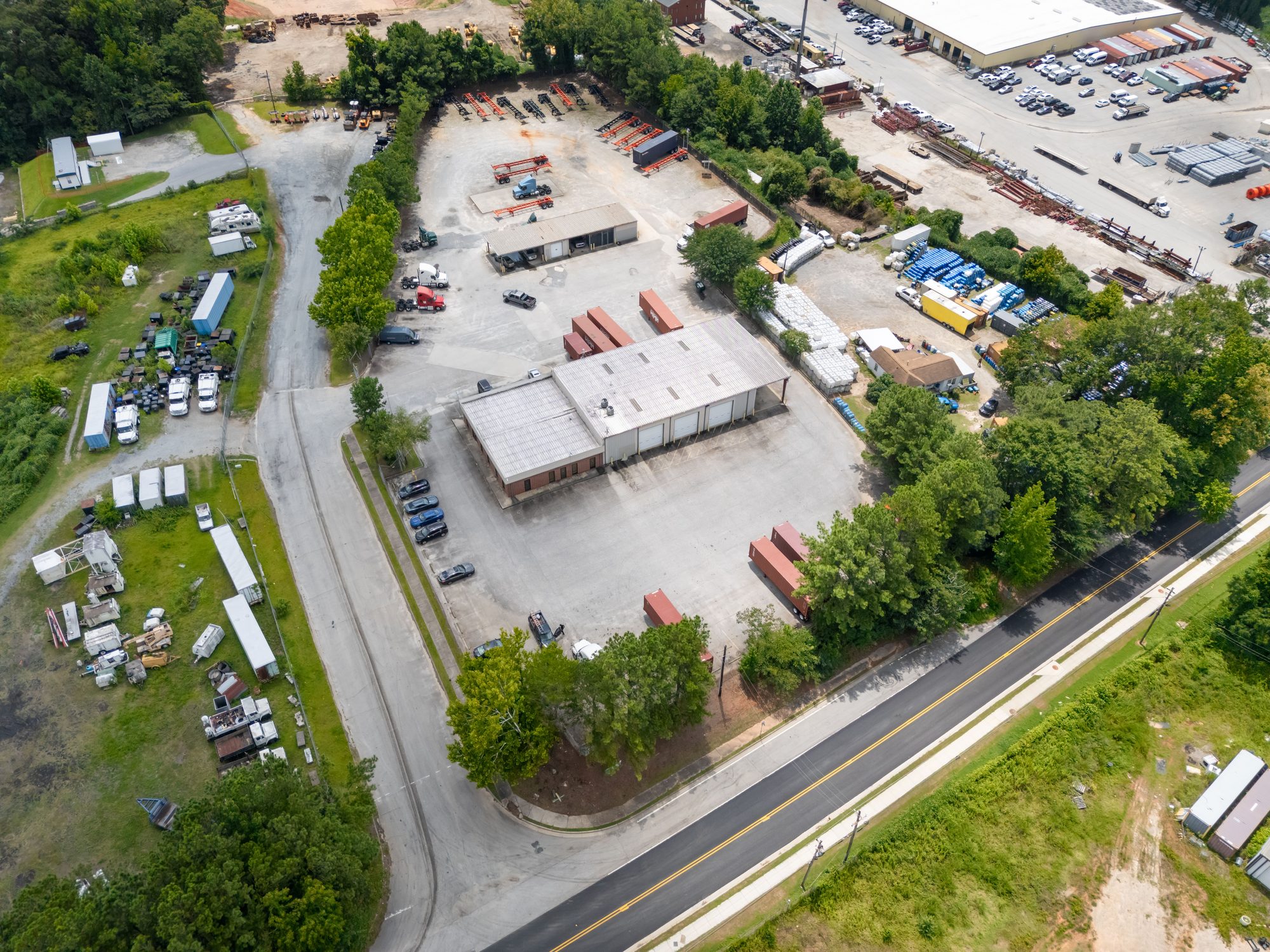 Paved laydown site at 7200 Bishop Road, Austell, Georgia