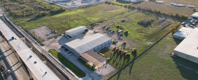 Construction site for industrial outdoor storage facility