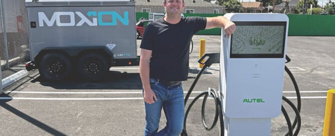 Joe Killefer at Axis’ new charging station in Vernon, CA
